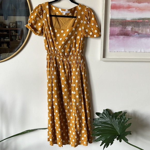 English Factory Polka Dot Midi Dress - Picture 1 of 9